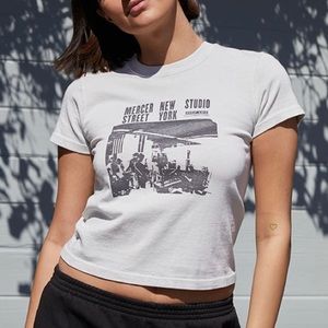 Pacsun JOHN GALT Womens White 100% Cotton Mercer Street Studio T-shirt - 1 SZ